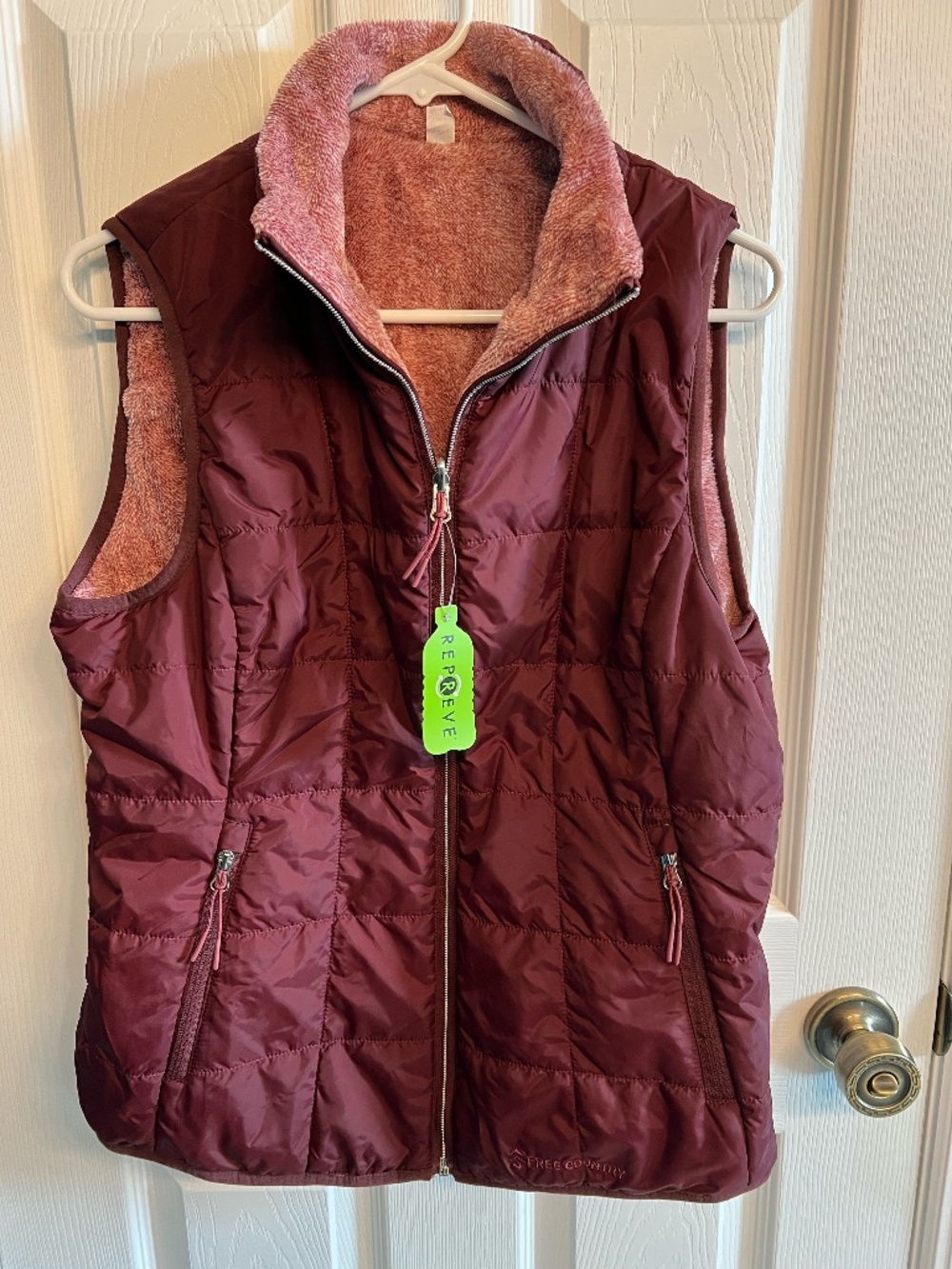 Full Zip Fleece Lined Vest Size Medium